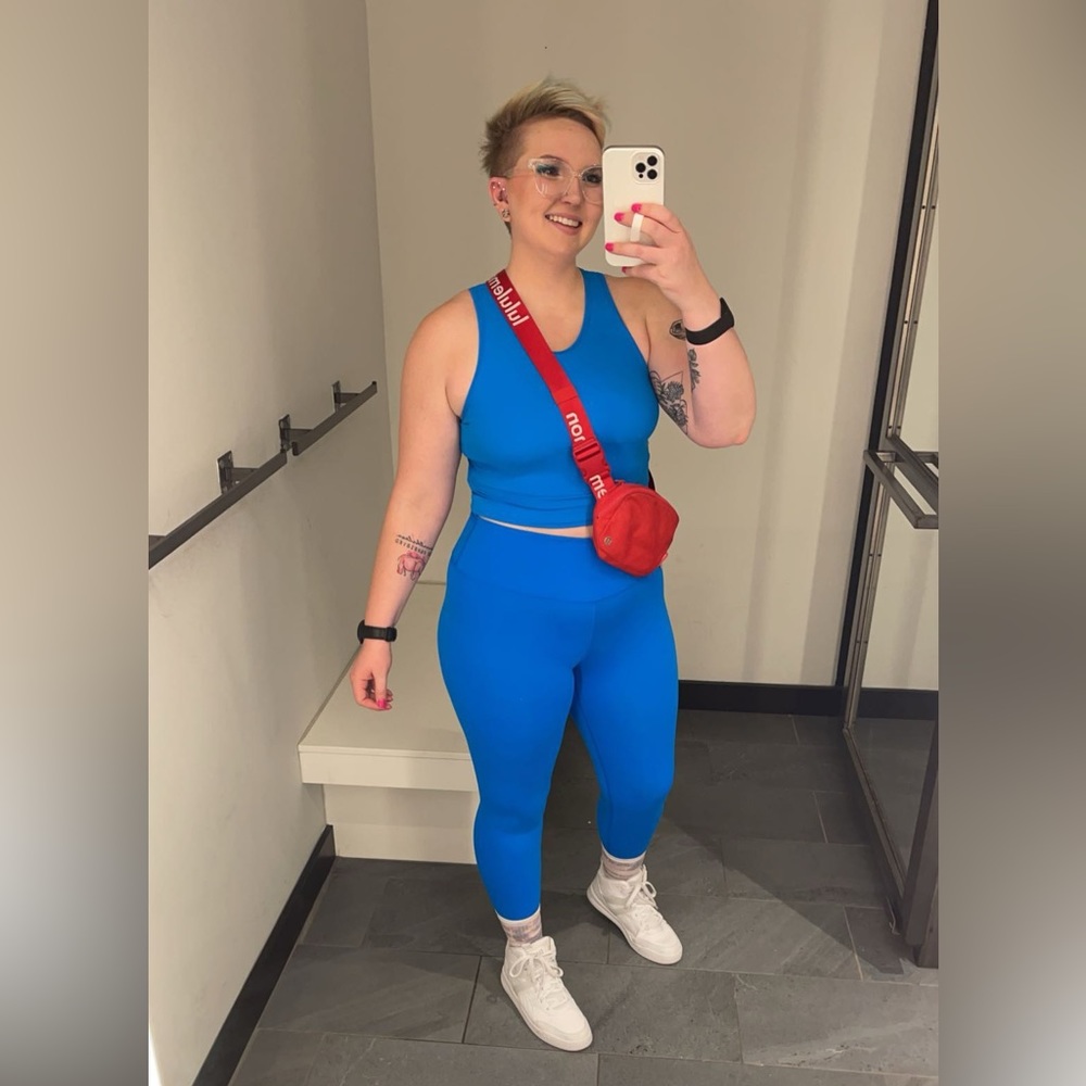Lululemon Mesh-Back Training Cropped Tank Top